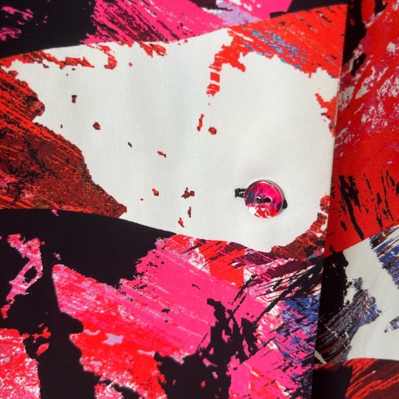 KENZO Paris Colourful Abstract Button Blouse - Picture 6 of 8